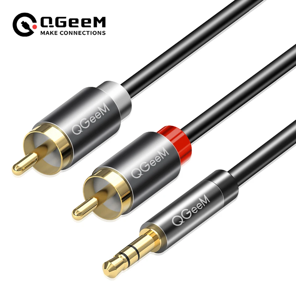 Home Cinema App - QGeeM RCA Cable 2RCA to 3.5