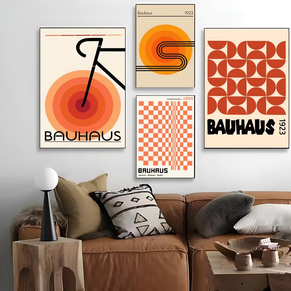 Home.Cinema Orange - Abstract Orange Bauhaus-S Geometric Painting Calligraphy