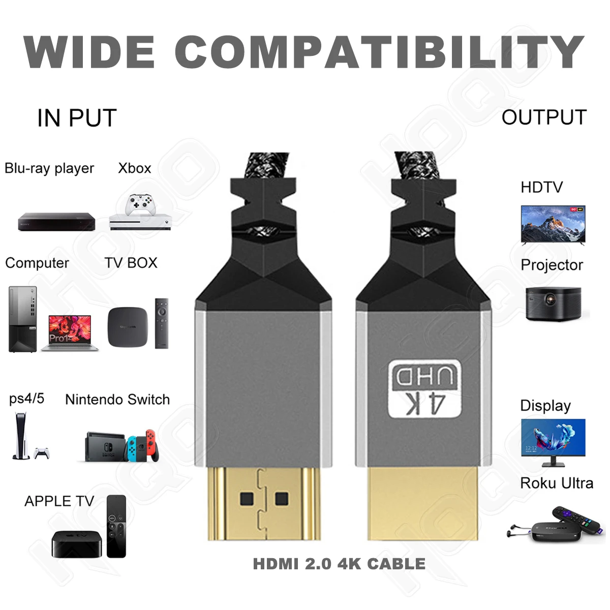0.3m 1m 1ft HDMI Cable 2.0 Wir - Home Cinema Projector Xiaomi ulasan dan harga