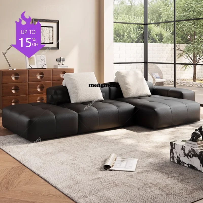 Nordic Leather Compressed Sofa - Home Cinema Room Design ulasan dan harga