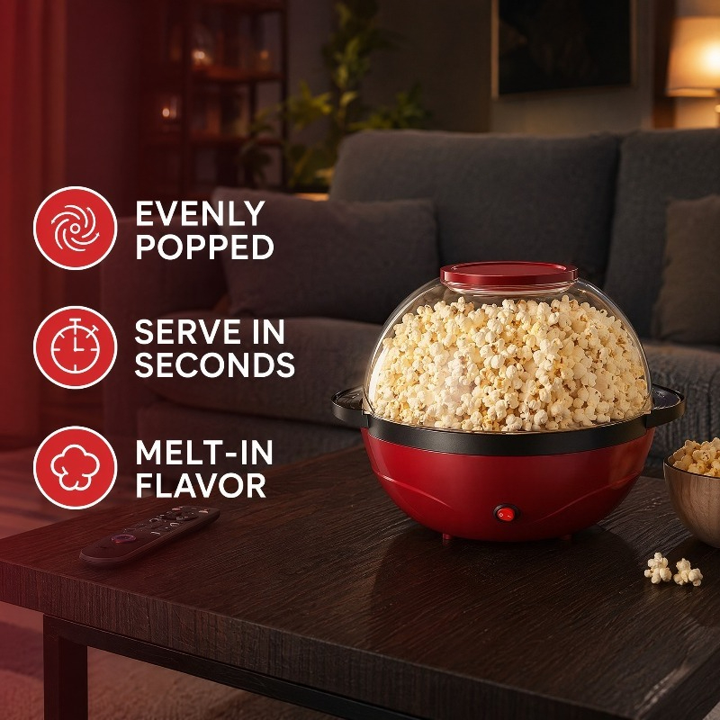 Popcorn Machine 3.6L, Automati - Popcorn Machine Home ulasan dan harga