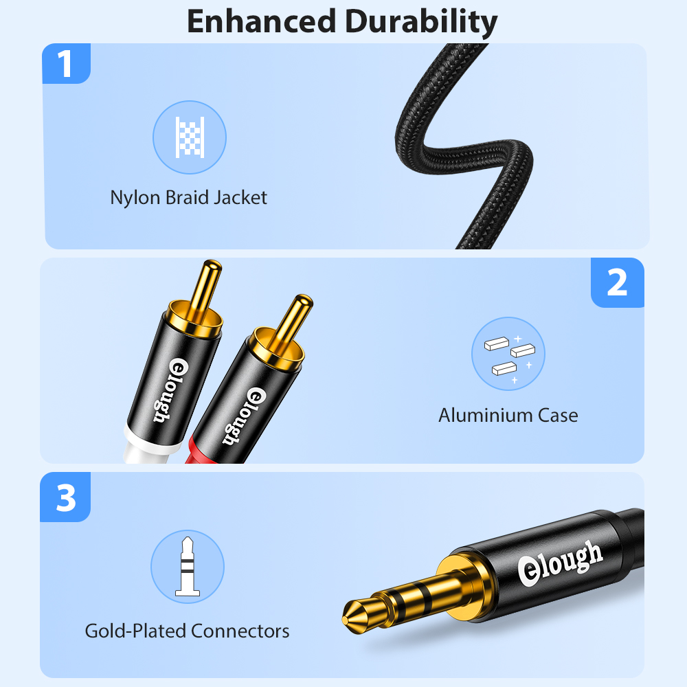 Elough RCA Cable AUX RCA Speak - Home Cinema App ulasan dan harga