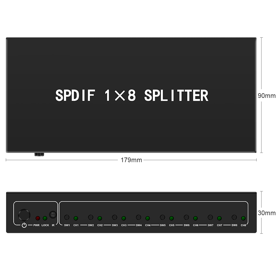 Optical Audio Splitter,1 in 8  - Home Cinema App ulasan dan harga