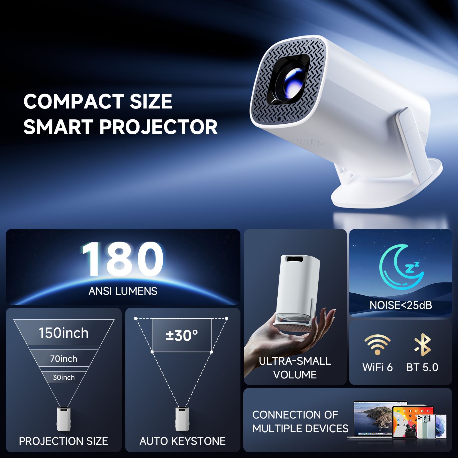 P30 PRO Smart Mini Projector A - Video Home Cinema ulasan dan harga