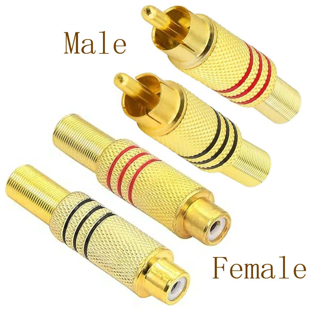 4PCS RCA Plug Gold Plated Sold - Home Cinema App ulasan dan harga